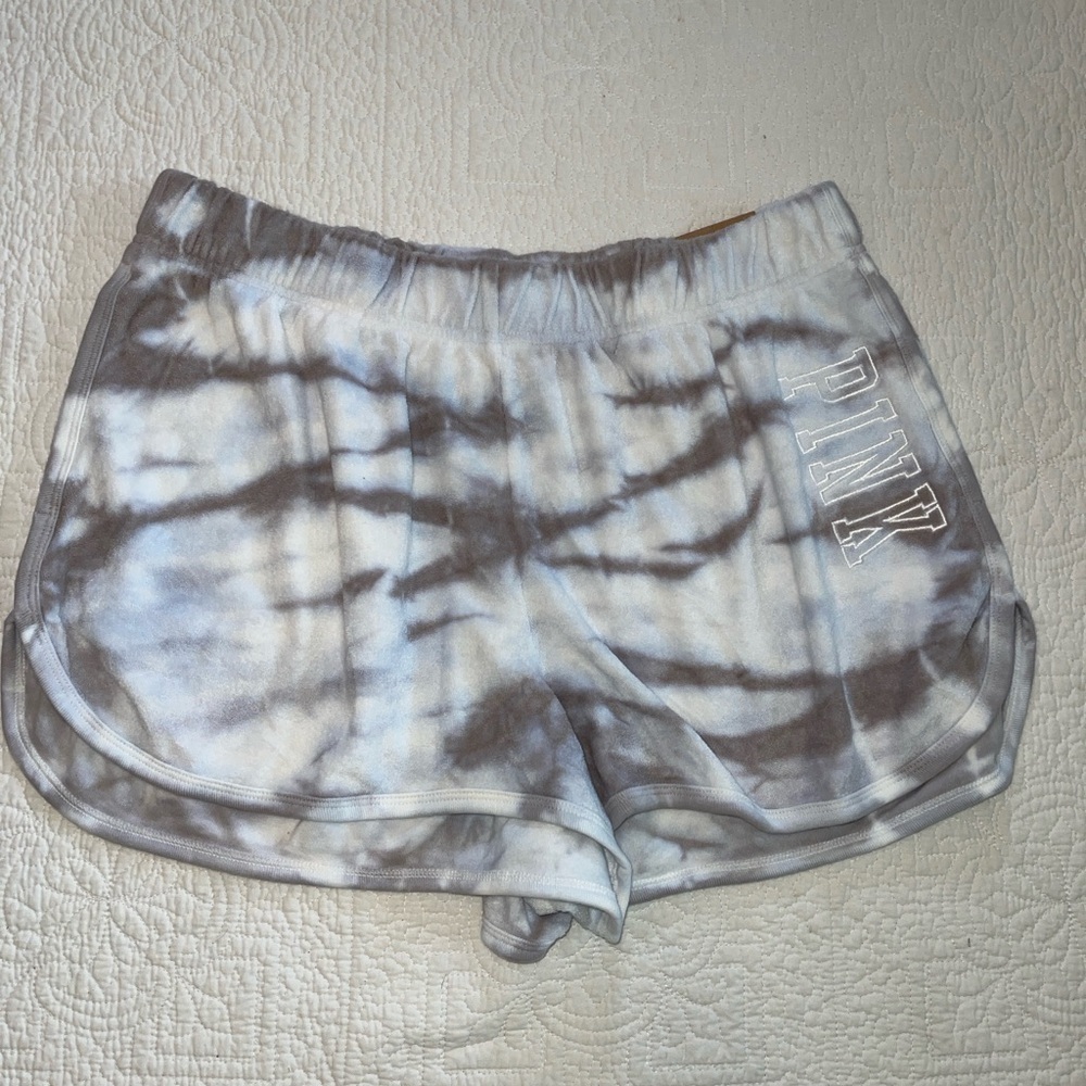 PINK Victoria’s Secret tie dye Varsity Shorts